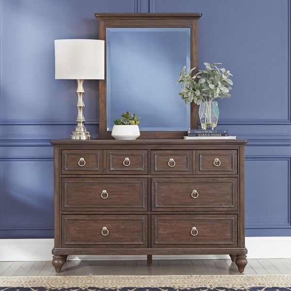 Homestyles 4-Piece Southport Queen Bed， Night stand， Dresser and Mirror Set - - 29755089