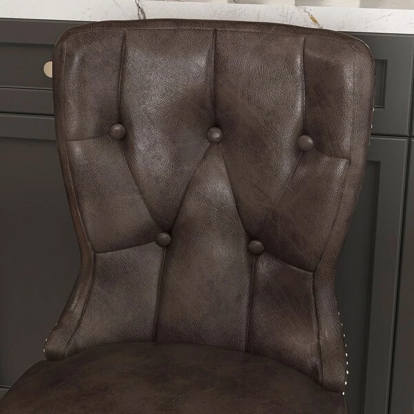 PU Leather Dining Chair Set of 2 Upholstered Modern Dining Room Chair