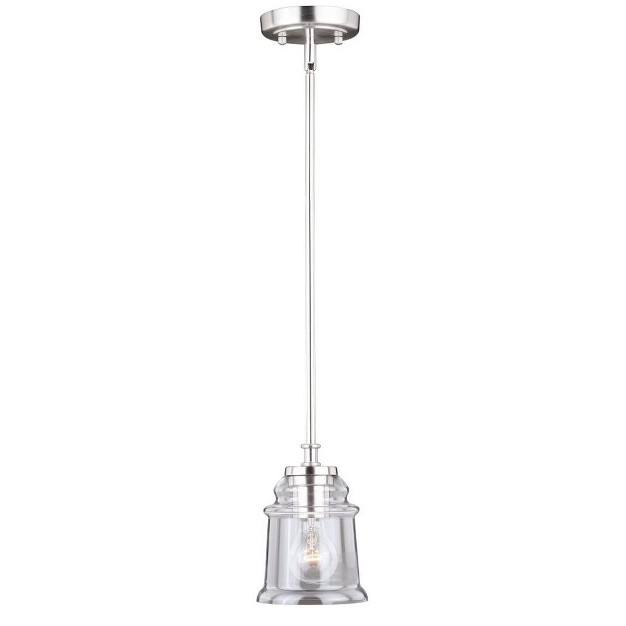 Vaxcel Toledo 1 Light Pendant Satin Nickel