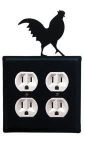 Village Wrought Iron EOO 1 Rooster   Double Outlet...