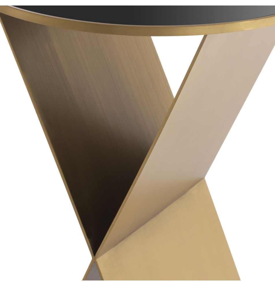 Round Brass X Legged Side Table L  Eichholtz Fitch   Contemporary   Side Tables And End Tables   by Oroa   Distinctive Furniture  Houzz