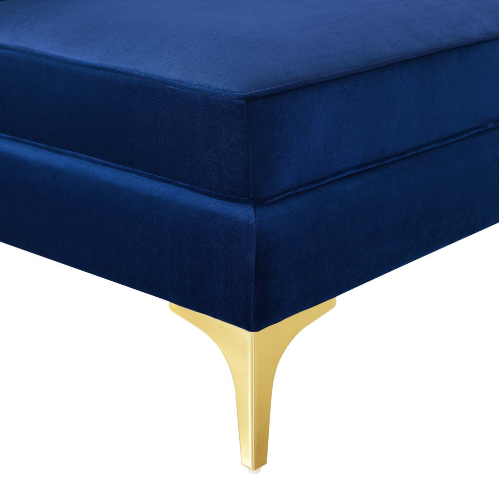 Triumph Channel Tufted Performance Velvet 4 Seater Sofa   Midcentury   Sofas   by Homesquare  Houzz