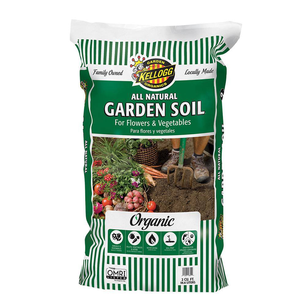 Kellogg Garden Organics 2 cu. ft. All Natural Garden Soil for Flowers and Vegetables 6850