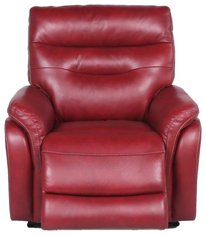 Fortuna Dark Red Leather Power Recliner Chair   Contemporary   Recliner Chairs   by Homesquare  Houzz