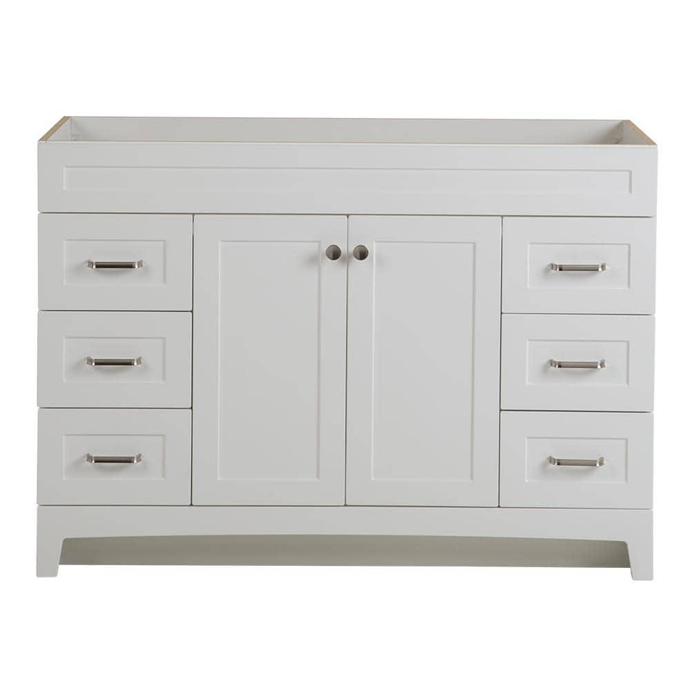 Home Decorators Collection Thornbriar 480 in W x 215 in D x 342 in H Bath Vanity Cabinet without Top in Polar White