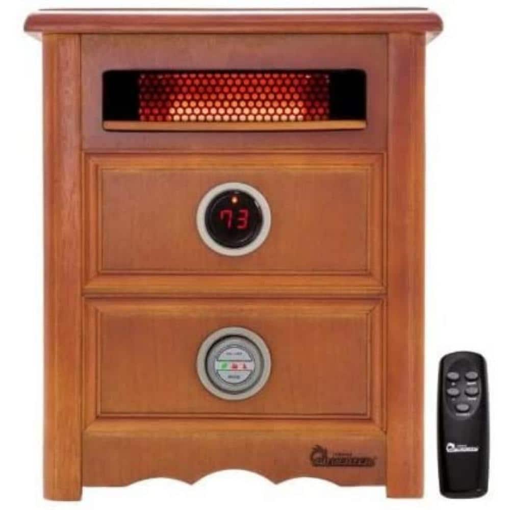 Dr Infrared Heater Nightstand 1500Watt Infrared Portable Space Heater with Dual Heating System