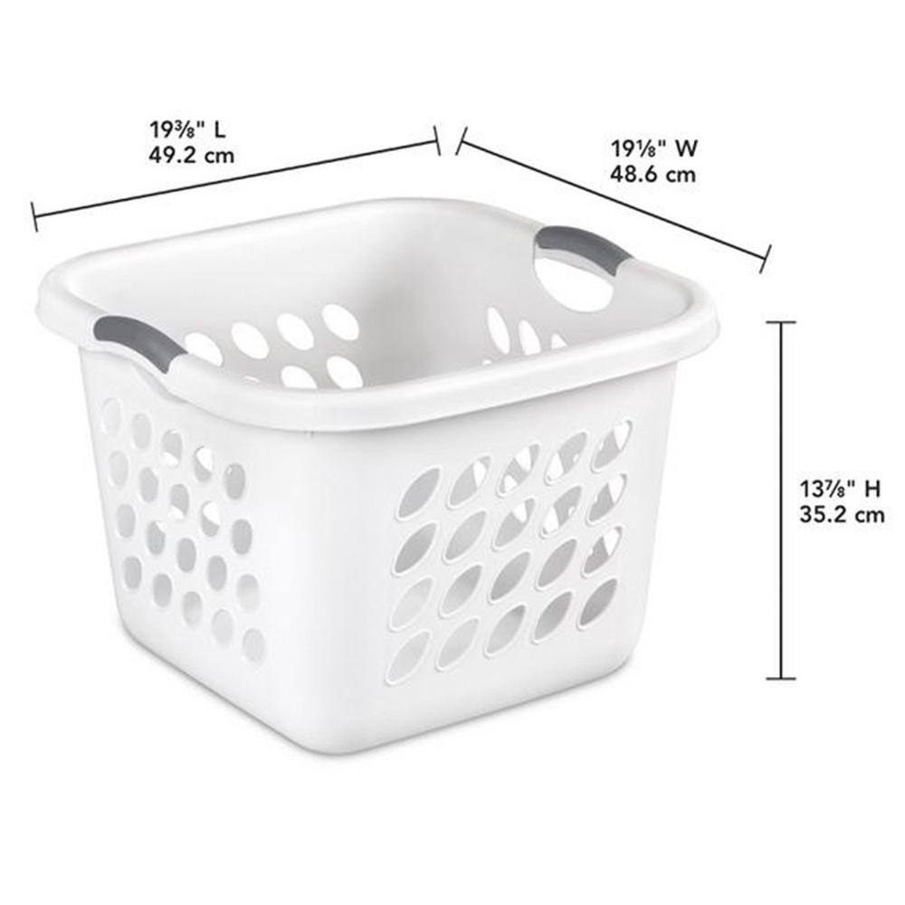 Sterilite Ultra Square Laundry Basket with Titanium Inserts (6-Pack) 6 x 12178006