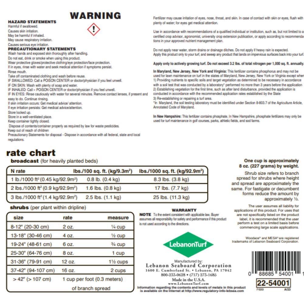 Woodace 40 lbs. 12-3-6 A.C.R.E Acidifying Plant Fertilizer 2256368