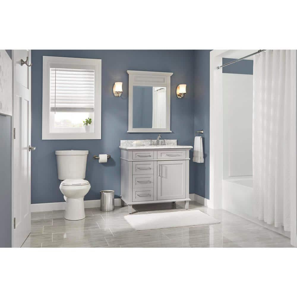 Glacier Bay 2piece 11 GPF16 GPF Dual Flush Round Toilet in White