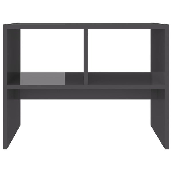 vidaXL Side Table High Gloss Gray 24