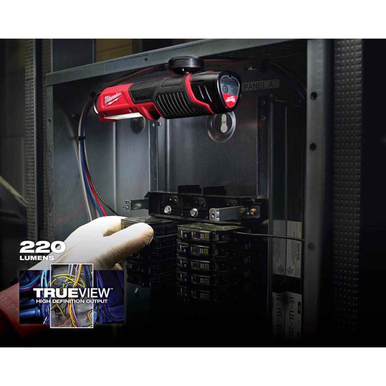 MW M12 220 lm Black/Red LED Stick Light