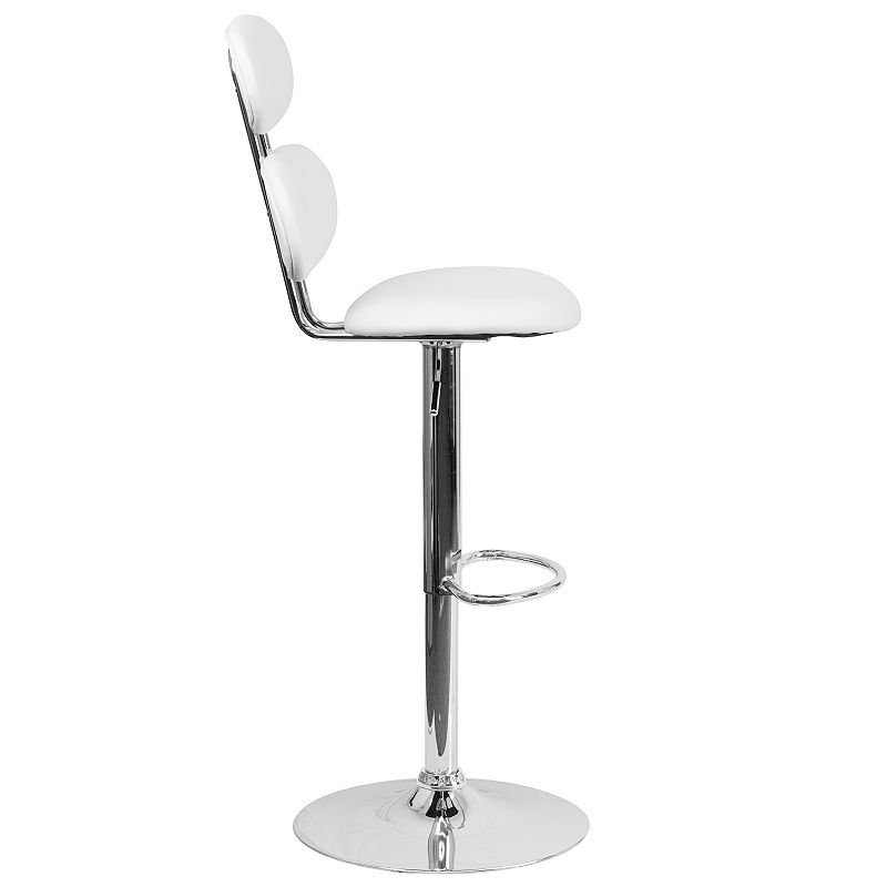 Flash Furniture Contemporary White Vinyl Bar Stool