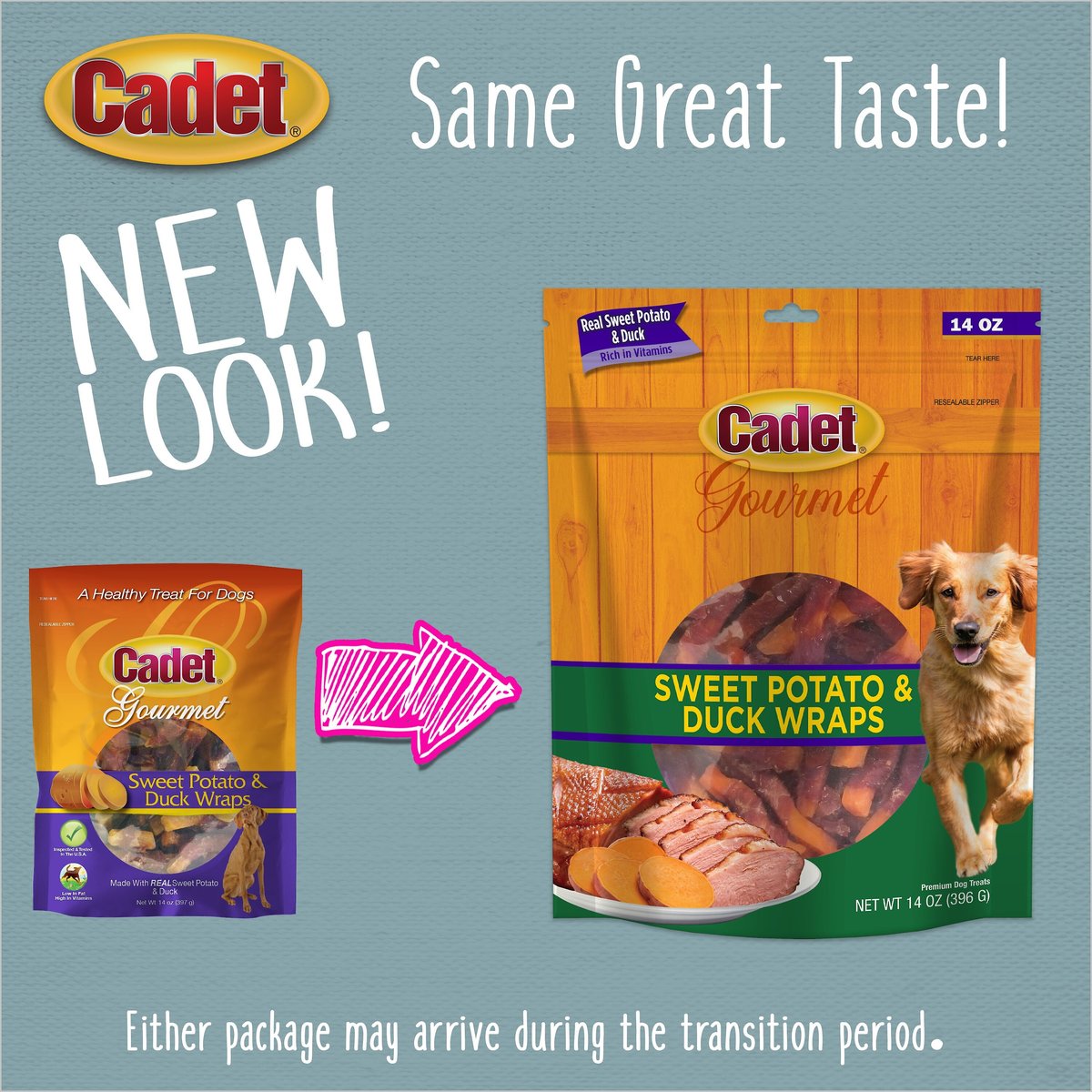 Cadet Gourmet Sweet Potato and Duck Wrapped Dog Treats