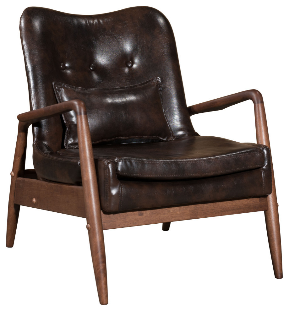 Bully Lounge Chair  ampOttoman Brown   Midcentury   Armchairs And Accent Chairs   by Sideboards and Things  Houzz