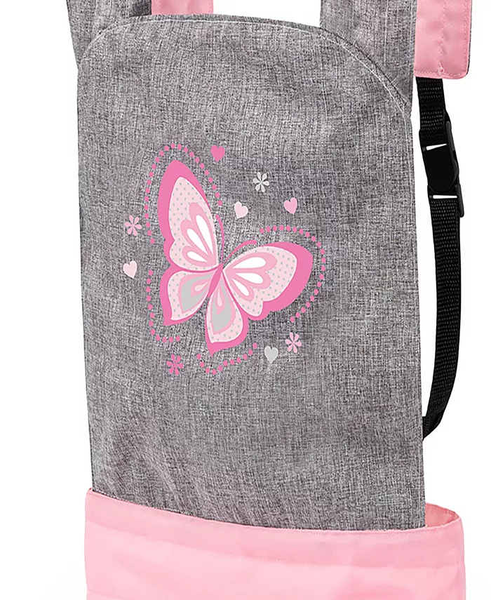 Bayer Design Dolls Grey  Pink  Butterfly Carrier Modern Design