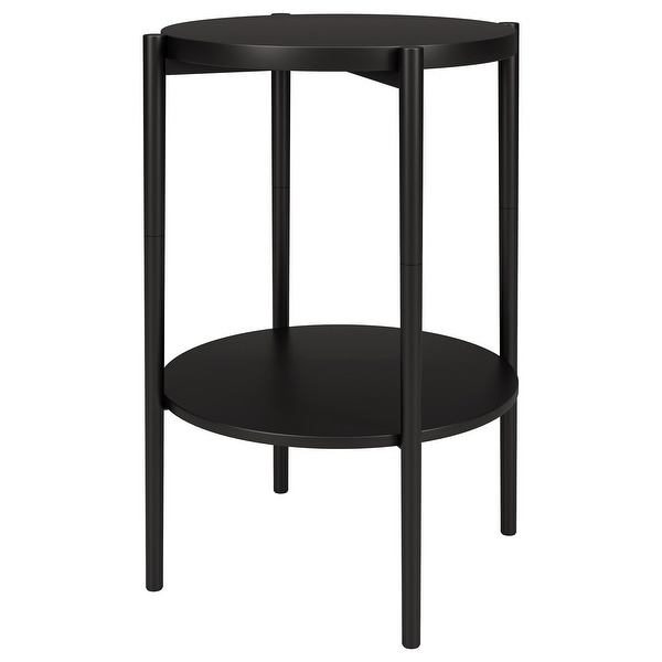 Wayne 18'' Wide Round Side Table with Metal Shelf