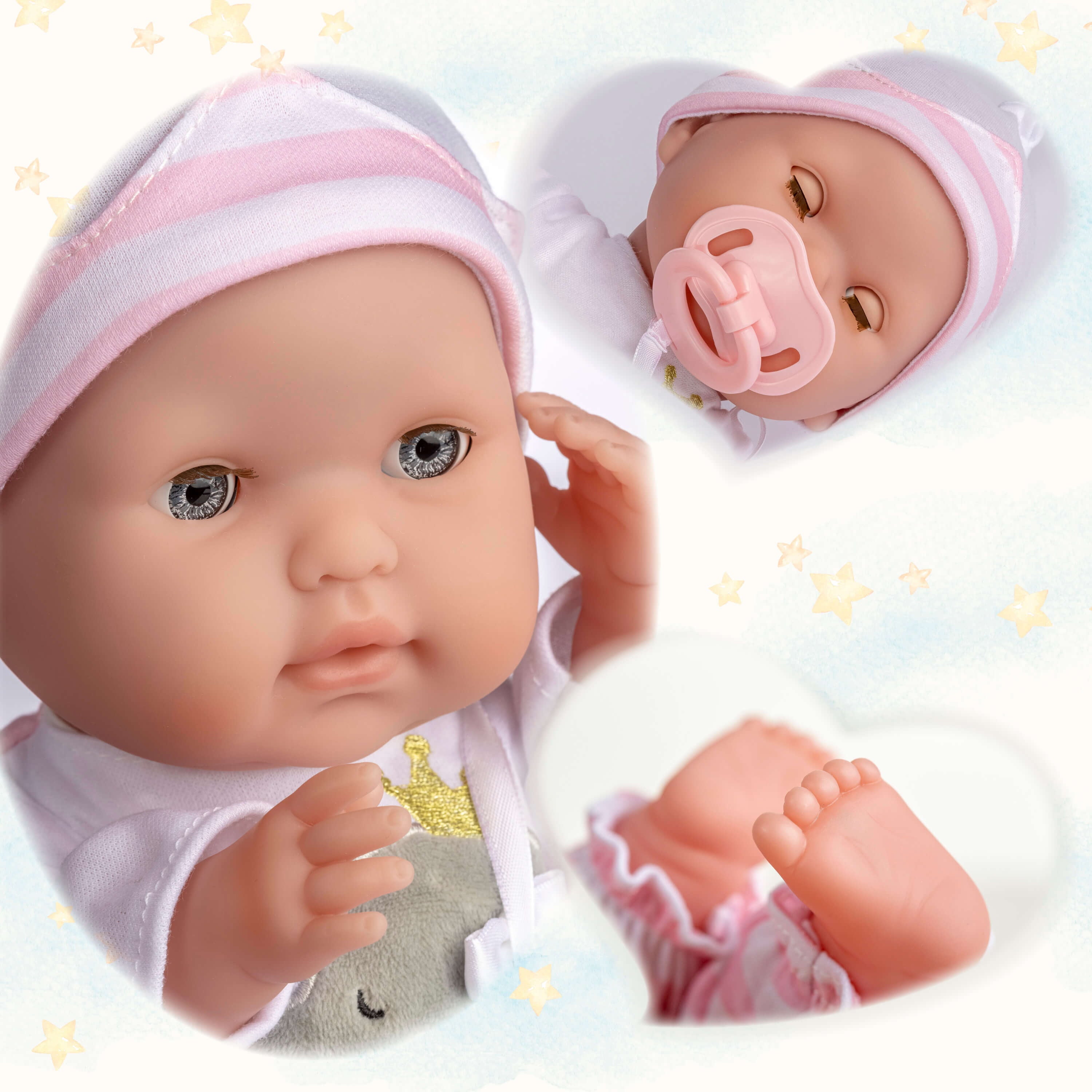 JC Toys Berenguer Boutique 15" Soft Body Baby Doll Gift Set, Open/Close Eyes in Pink