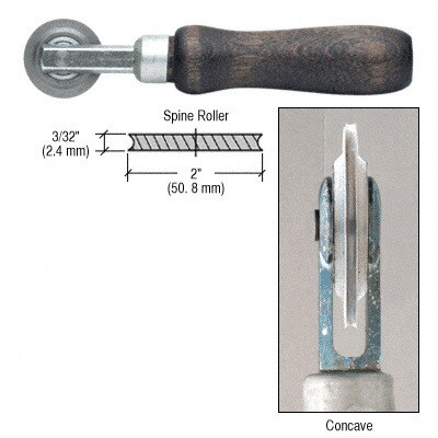 CRL 27K6 Concave Edge Steel Spline Roller with 2  ...