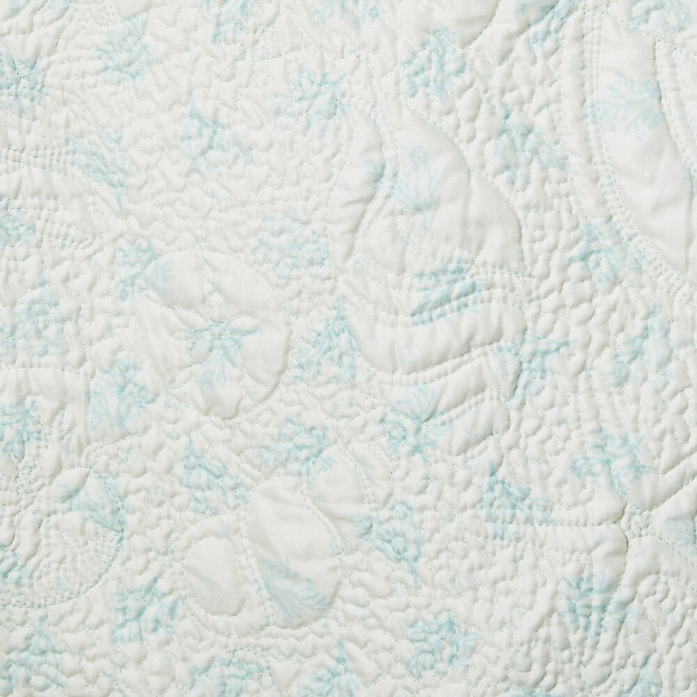 St. Martin Blue Cotton Quilt Set