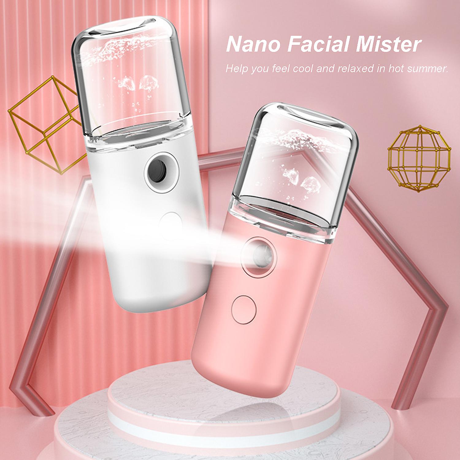 Nano Facial Mister 30ml Face Humidifier Portable Cool Mist Facial Steamer Spa Moisturizing Hydrating Face Sprayer Usb Rechargeable Handy Mist Sprayer