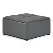 Simpli Home Avalon Coffee Table Storage Ottoman