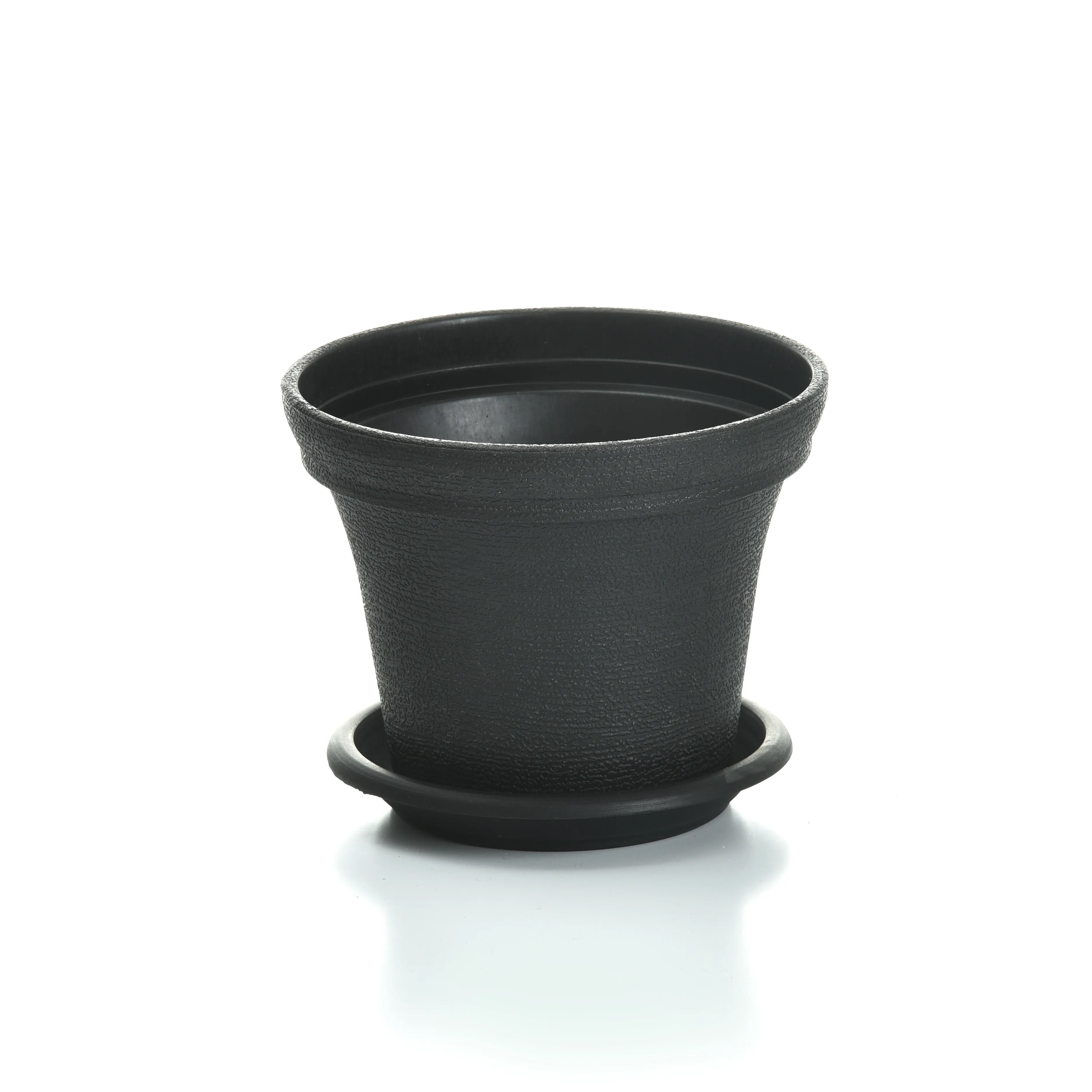 Fashion Round Plastic Flower Pot Coated with Painting Factory Directly Supply