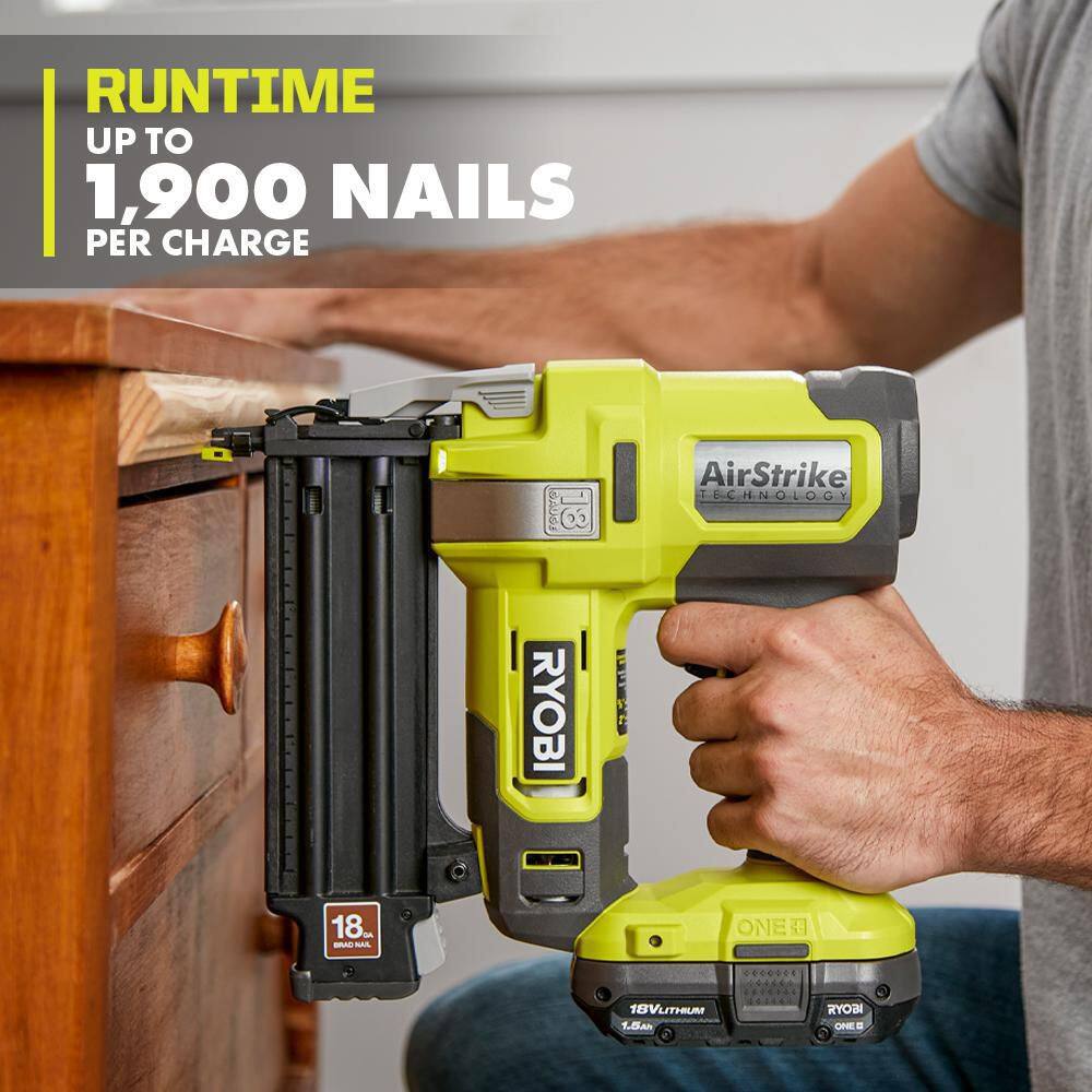 RYOBI ONE+ 18V Cordless 2-Tool Combo Kit w 18-Gauge 2 in. Brad Nailer  23-Gauge 1-38 in. Headless Pin Nailer (Tools Only) P321-P318