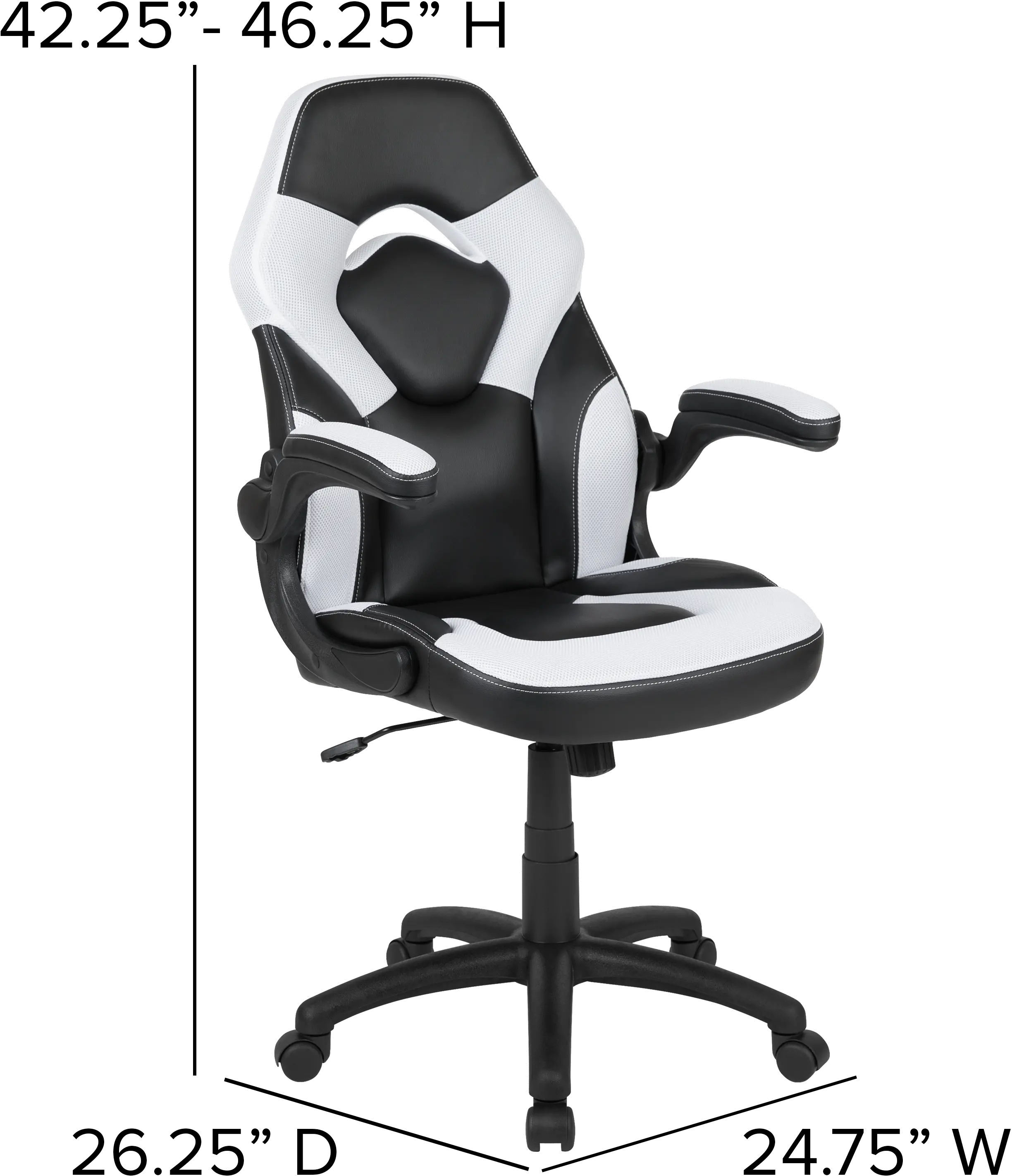 X10 White and Black Gaming Swivel Chair