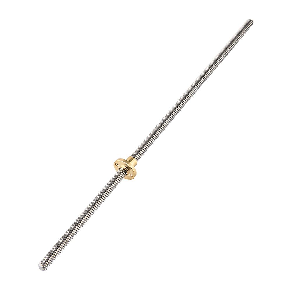 T8 8mm Trapezoidal Stainless Steel Threaded Rod Lead Screw andamp; Brass Nut For 3d Printer 400mm