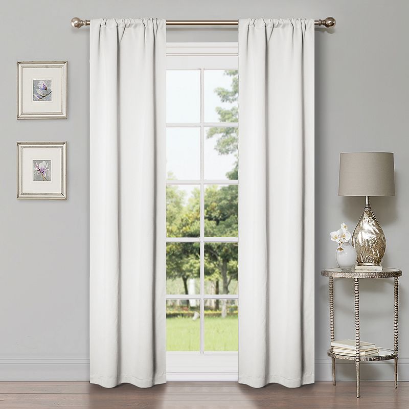 Superior Solid Insulated Thermal Blackout Rod Pocket Curtain Set