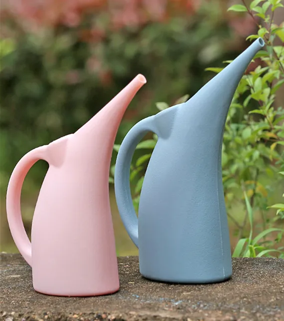 2L plastic long spout watering can pink blue large capacity garden watering pot  garden irrigation tools