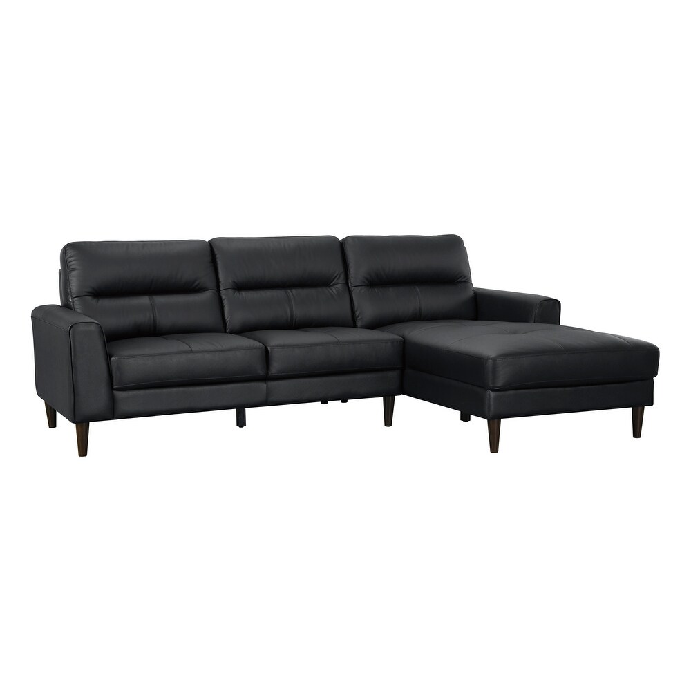 Dakota Leather Match Living Room 2 Piece Sectional with Right Chaise