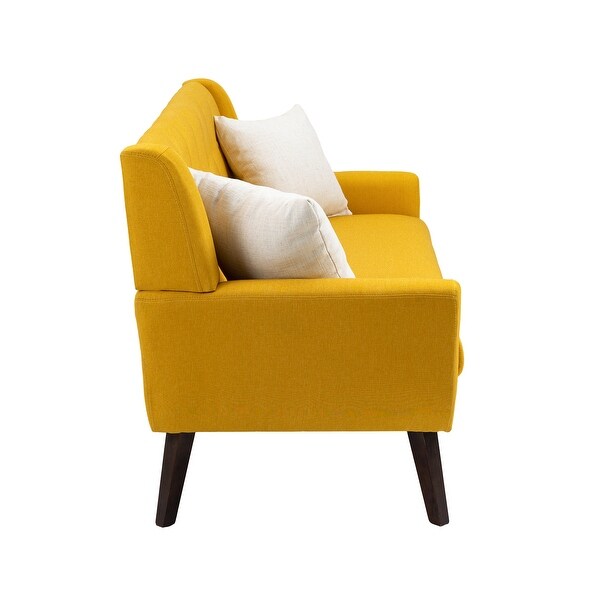 Cotton/ Linen Look Fabric Modern Accent Armchair