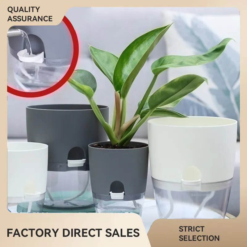 self watering plant pot  garden Automatic Water Self Watering Planter small the lazy self watering plastic flower pot