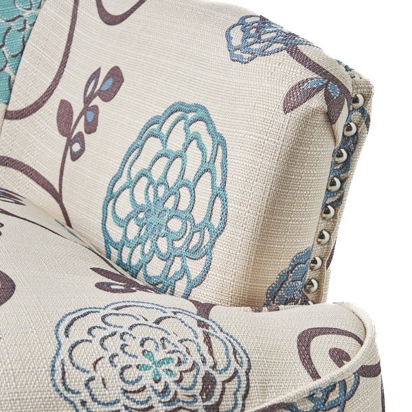 Tafton Floral Fabric Club Chair by Christopher Knight Home