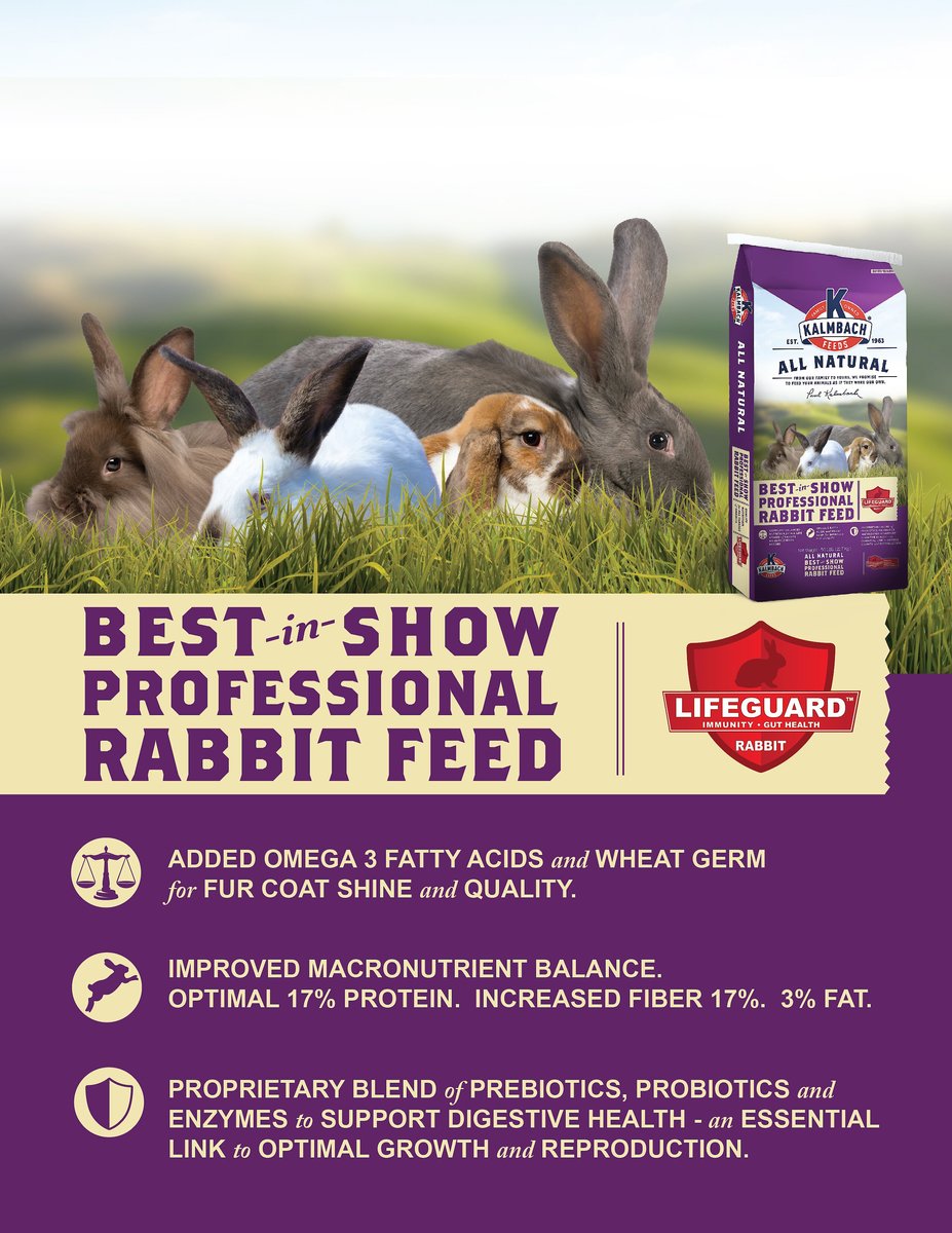 Kalmbach Feeds Best in Show 18% Professional Rabbit Feed， 50-lb bag