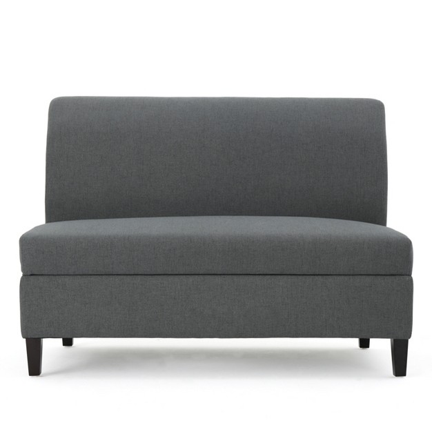 Tovah Storage Loveseat Charcoal Christopher Knight Home