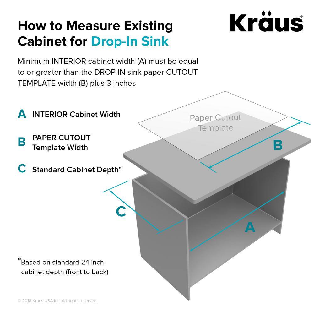 KRAUS 16- Gauge Stainless Steel 33 in. Standart Pro Double Bowl UndermountDrop-In 2-Hole Kitchen Sink with Pull Down Faucet KHT302-33-1610SFS