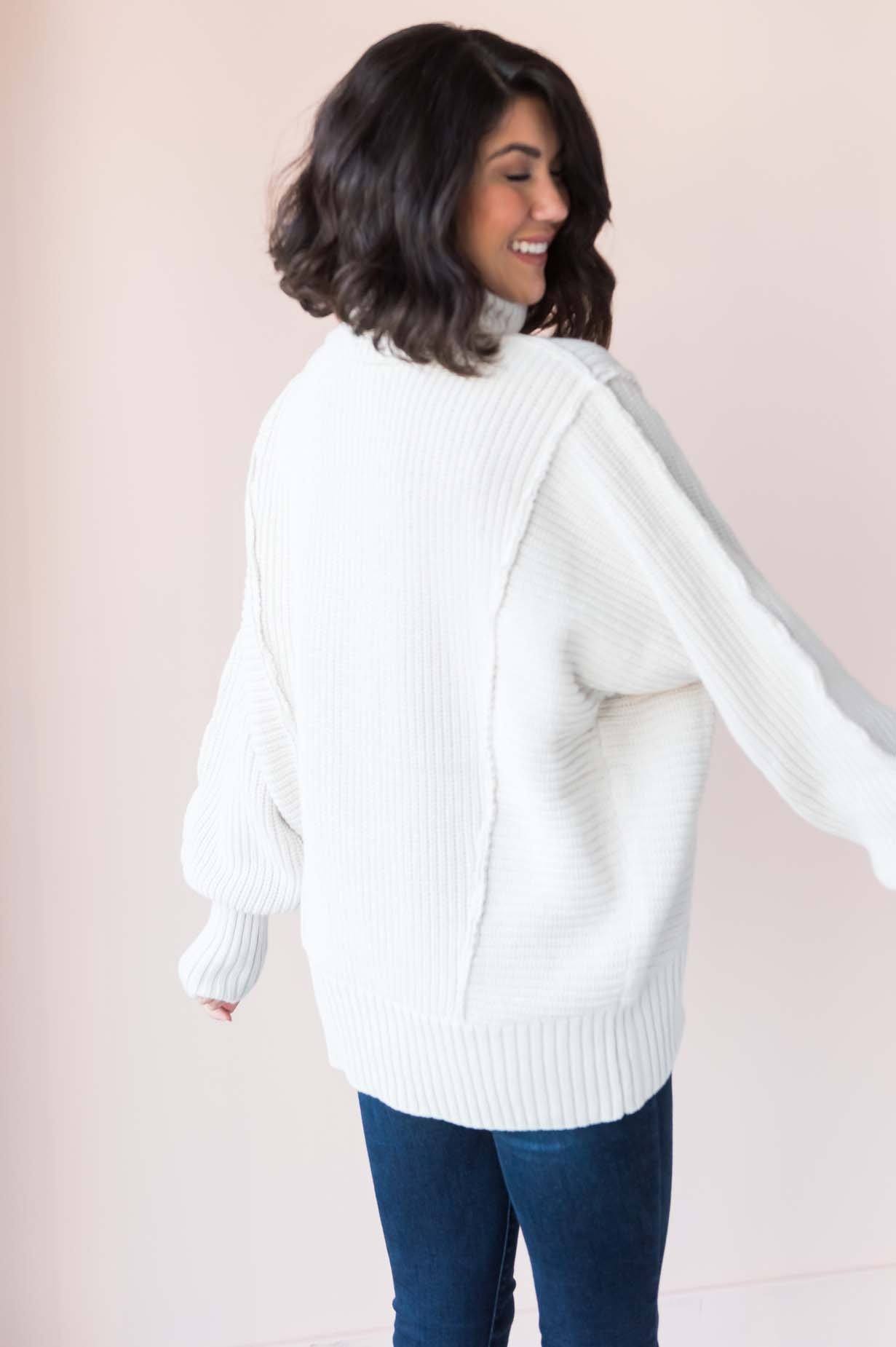 Taste of Fall Chunky Turtleneck modest Sweater