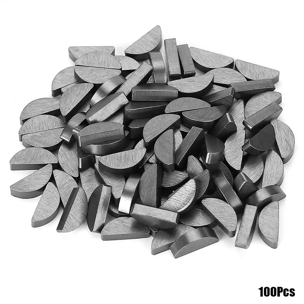 100pcs 45# Steel Semicircle Bond Woodruff Key Kit Accessories 3*5*13mm