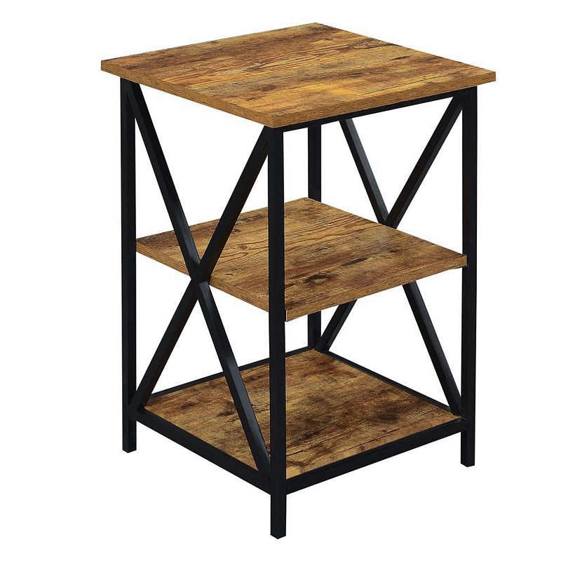 Convenience Concepts Tucson 3 Tier End Table， Brown/Black