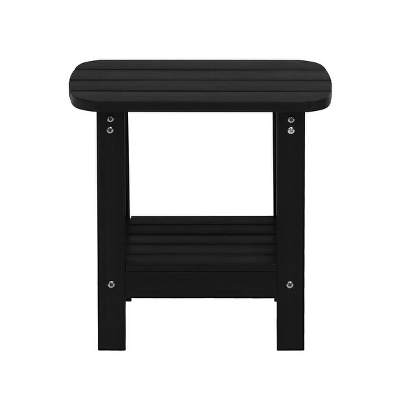 Clihome HIPS Outdoor Double Floor Resin Side Table