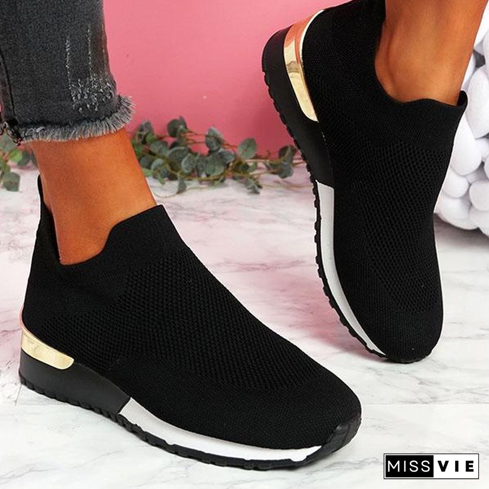 Sneakers Women Vulcanized Shoes Ladies Solid Color Slip-On Sneakers for Female Casual Sport Shoes Fashion Mujer Shoes