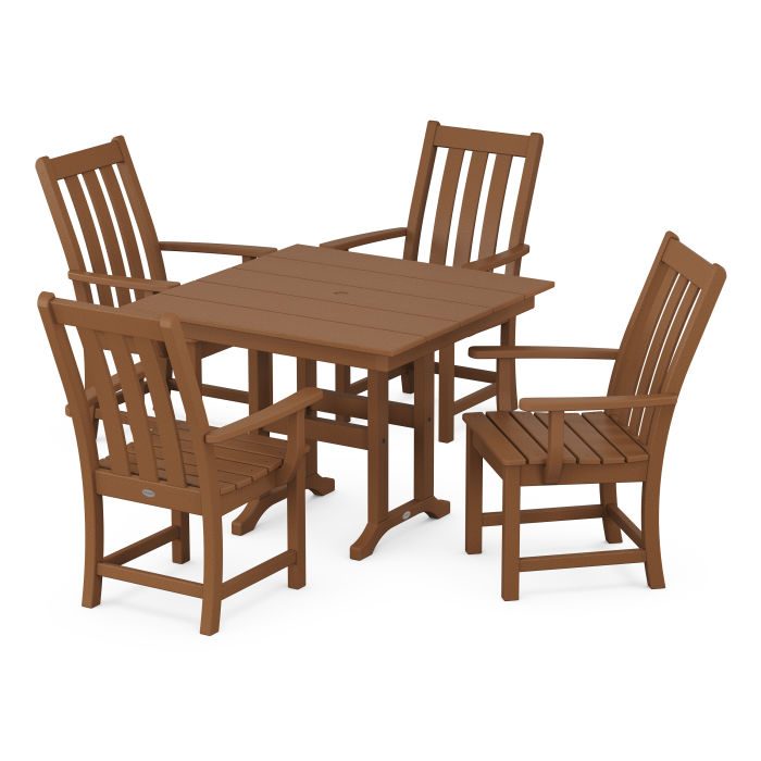 Polywood Vineyard 5-Piece Farmhouse Dining Set PWS1166-1