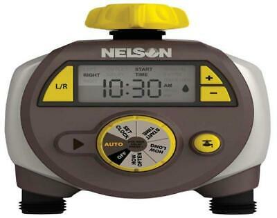 1PK Nelson 856124-1001 Programmable 2 Zone Water Timer， Gray