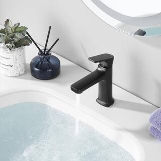 Ultra Faucets Dean Single Hole Single-Handle Lavatory Bathroom Faucet Rust Resist in Matte Black UF38107