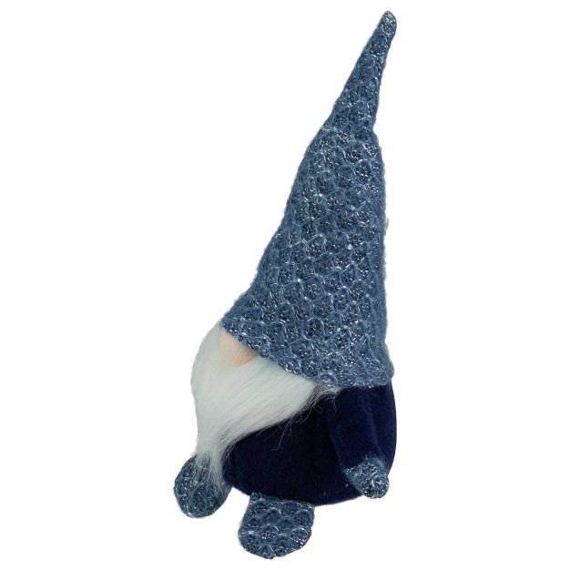 Royal Blue Knit Gnome Christmas Figure