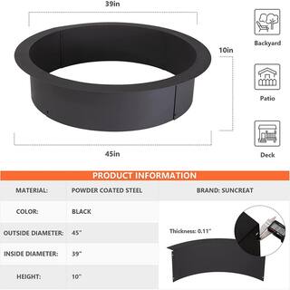 Atesun Large Outdoor Campfire Ring - Heavy-Duty 0.1