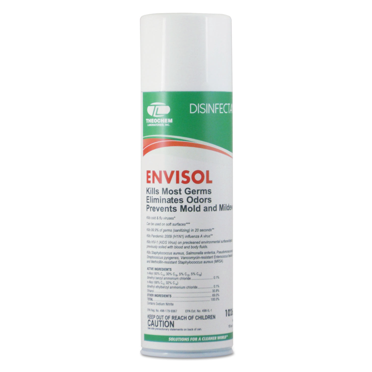 ENVISOL Aerosol Disinfecting Deodorizer by Theochem Laboratories TOL2660