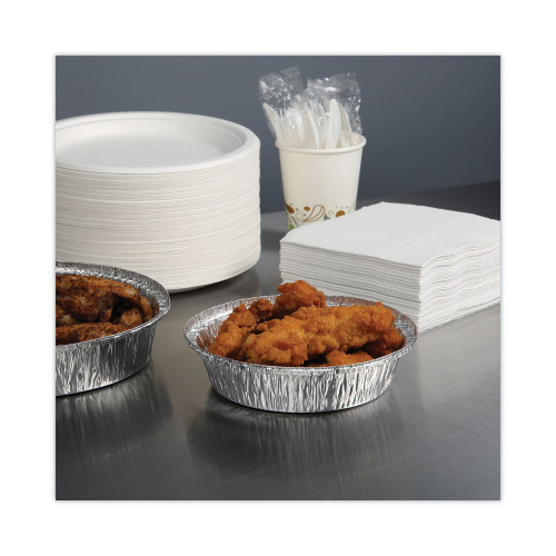 Boardwalk Round Aluminum To-Go Containers， 24 oz， 7